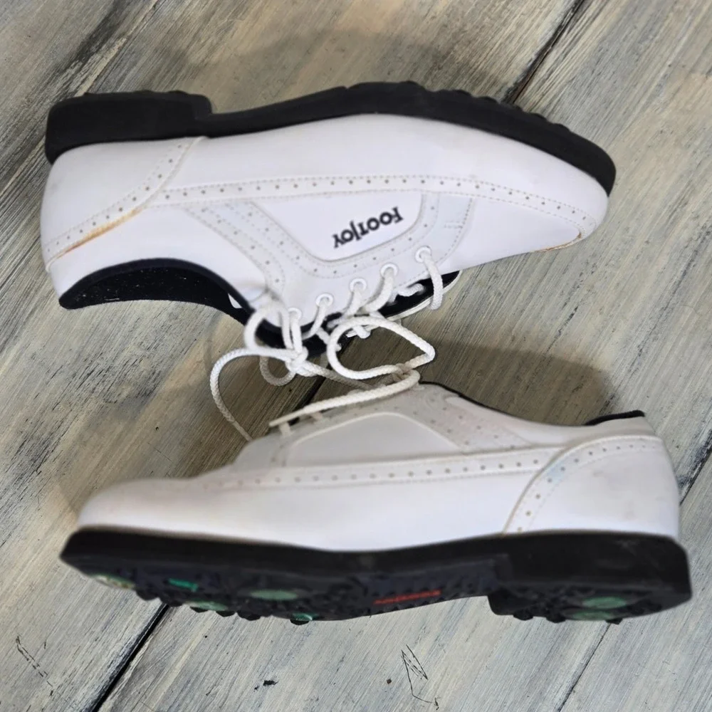 FootJoy‎ Womens White Leather Golf Shoes Size 6.5 M
